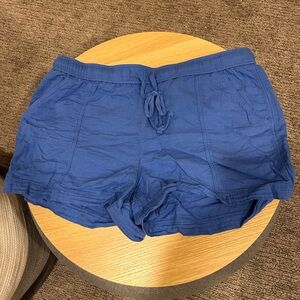 LOFT Blue Athletic Shorts with Drawstring Waist
